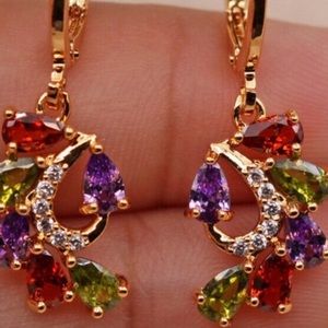 Multi colored earrings.